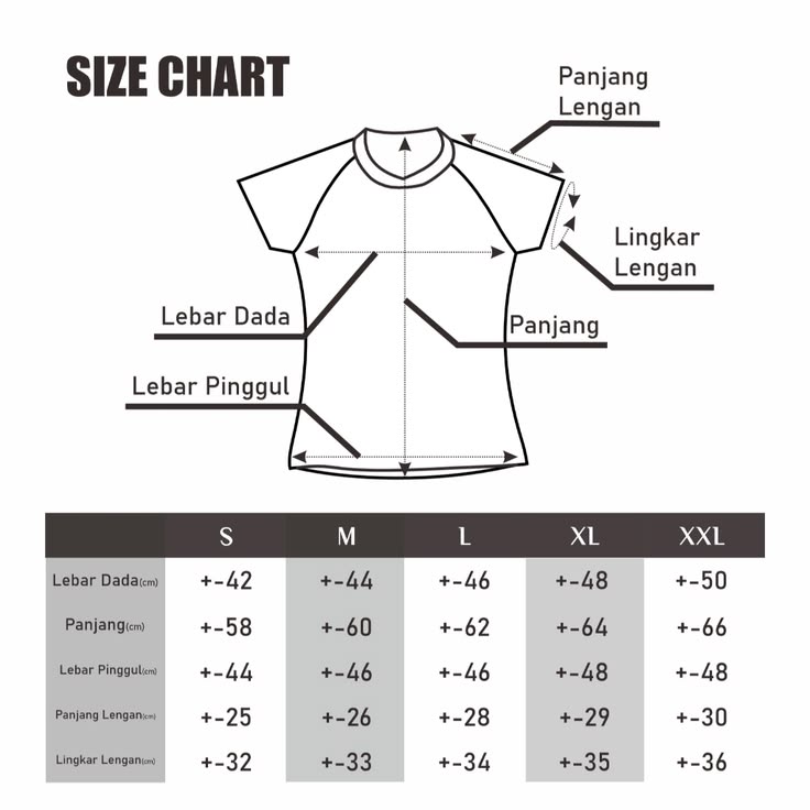 Size Chart Jersey